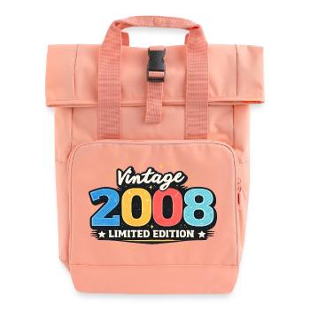 Édition limitée cadeau pour le 18e anniversaire 2008 - Sac à dos Roll Top à deux anses - rose liberty - Devant