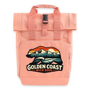 Wild Soul - Roll Top Backpack with Two Handles - chintz rose - Front