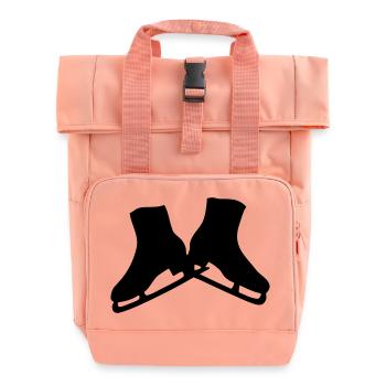 Schlittschuhe - Rolltop Rucksack mit zwei Griffen - Chintzrosa - Vorne
