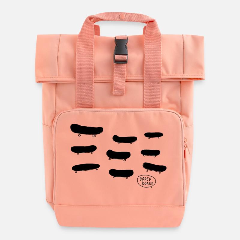 board board board-for-spreadshirt-print - Roll Top Backpack with Two Handles - chintz rose