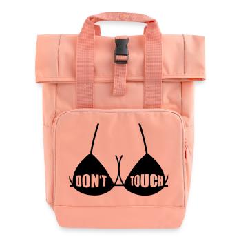 dont_touch_f1 - Roll Top Backpack with Two Handles - chintz rose - Front