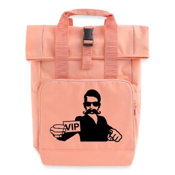 vip moustache - Rolltop Rucksack mit zwei Griffen - Chintzrosa - Vorne