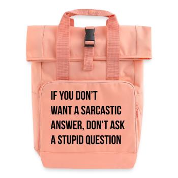 sarcastic comment - Sac à dos Roll Top à deux anses - rose liberty - Devant
