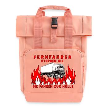 Long-distance drivers - Roll Top Backpack with Two Handles - chintz rose - Front