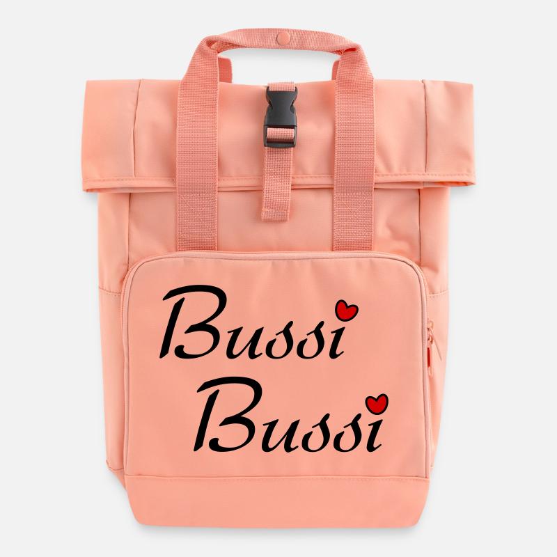 Bussi Bussi - Rolltop Rucksack mit zwei Griffen - Chintzrosa