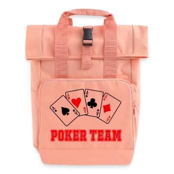 Équipe de poker - Sac à dos Roll Top à deux anses - rose liberty - Devant