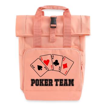 Équipe de poker - Sac à dos Roll Top à deux anses - rose liberty - Devant