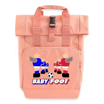 Tischfußball - Rolltop Rucksack mit zwei Griffen - Chintzrosa - Vorne