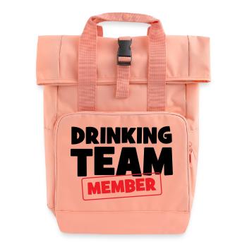 Mitglied des Trinkteams / Alkohol - Rolltop Rucksack mit zwei Griffen - Chintzrosa - Vorne