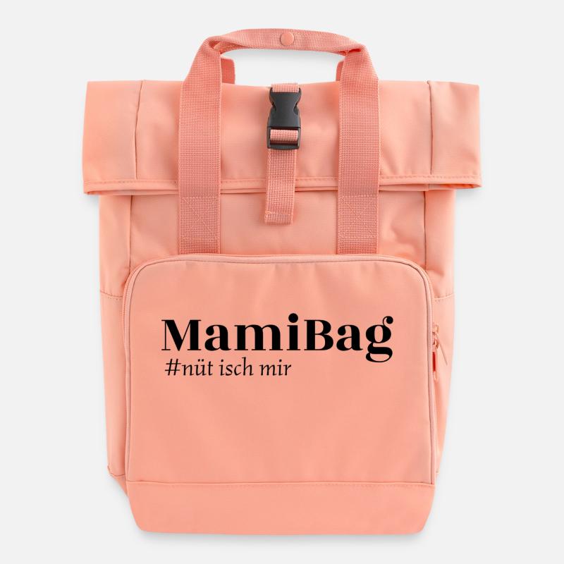 Mami Bag - not isch mir - Rolltop Rucksack mit zwei Griffen - Chintzrosa