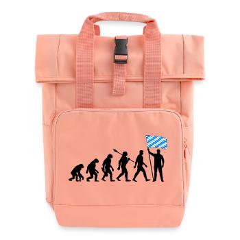 Bayern - Evolution - Flagge - Nation - Rolltop Rucksack mit zwei Griffen - Chintzrosa - Vorne