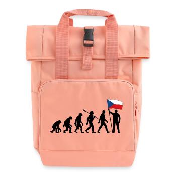 Tschechien - Evolution - Flagge - Nation - Rolltop Rucksack mit zwei Griffen - Chintzrosa - Vorne