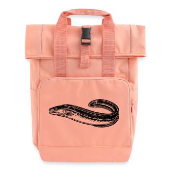 Eel - Fish - Angler Gift - Roll Top Backpack with Two Handles - chintz rose - Front