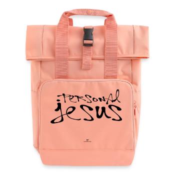 personal Jesus - Roll Top Backpack with Two Handles - chintz rose - Front