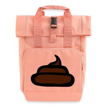 merde poo poop shit crap fun design - Sac à dos Roll Top à deux anses - rose liberty - Devant