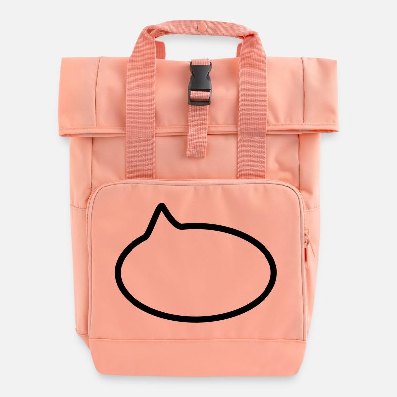 Balloon / / cartoon / / saying / / do statement - Roll Top Backpack with Two Handles - chintz rose