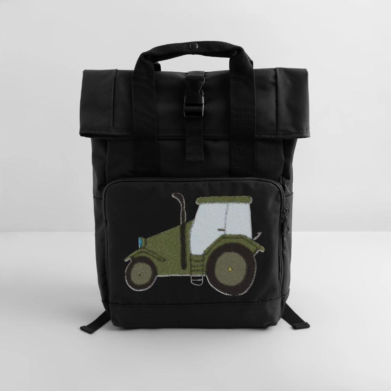 traktor oldtimer impressionismus Rolltop Rucksack mit zwei Griffen