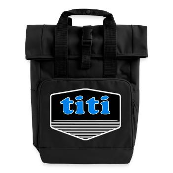 Springaffe - Rolltop Rucksack mit zwei Griffen - Schwarz - Vorne