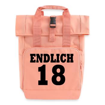 Endlich 18 - Rolltop Rucksack mit zwei Griffen - Chintzrosa - Vorne