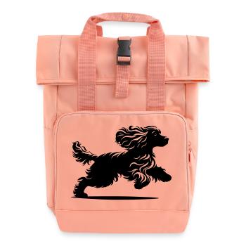 Cocker Spaniel - Roll Top Backpack with Two Handles - chintz rose - Front