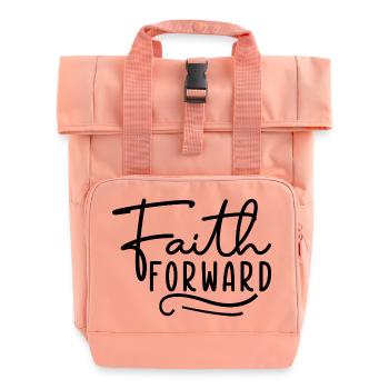 Faith Forward - Rolltop Rucksack mit zwei Griffen - Chintzrosa - Vorne