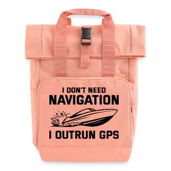 Speedboat Racing Humor für Bootsbegeisterte - Rolltop Rucksack mit zwei Griffen - Chintzrosa - Vorne