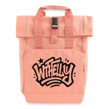 Was zum Teufel Helly - Schwarz - Rolltop Rucksack mit zwei Griffen - Chintzrosa - Vorne