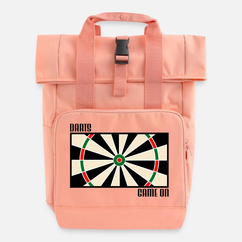 Dart,Darts,Dartboard - Rolltop Rucksack mit zwei Griffen - Chintzrosa