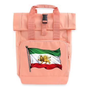  Persien Flagge - Rolltop Rucksack mit zwei Griffen - Chintzrosa - Vorne