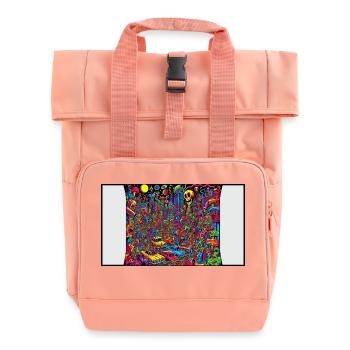 Rush Hour Trip - Roll Top Backpack with Two Handles - chintz rose - Front
