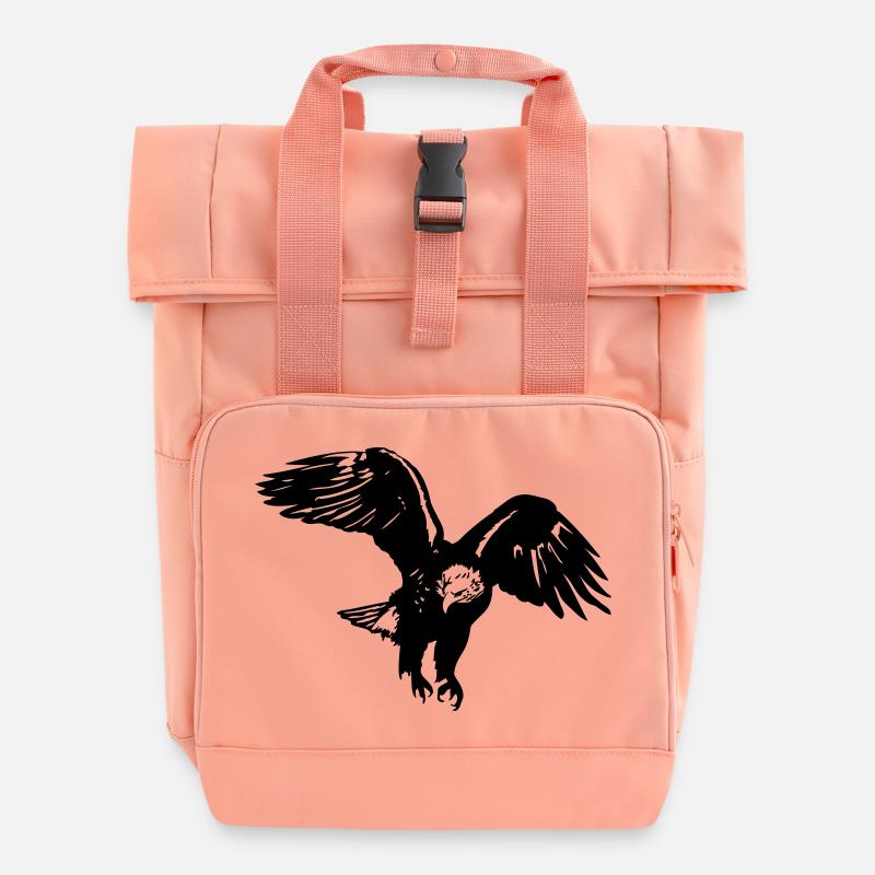eagle - Roll Top Backpack with Two Handles - chintz rose