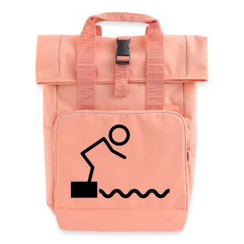 swimming_f1 - Rolltop Rucksack mit zwei Griffen - Chintzrosa - Vorne