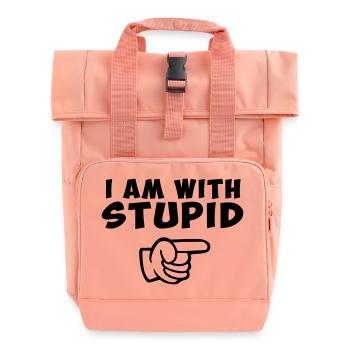 citation humour fun amitié couple - Sac à dos Roll Top à deux anses - rose liberty - Devant