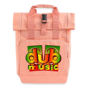 dub music reggae - Roll Top Backpack with Two Handles - chintz rose - Front