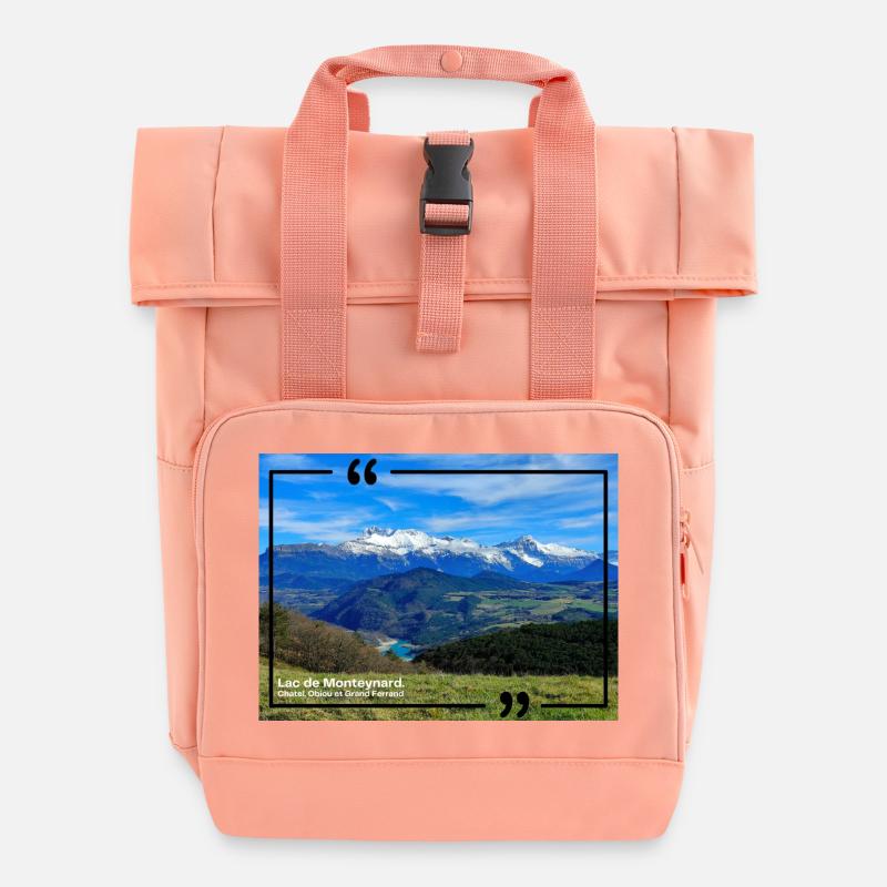 Der Monteynard-See 120323 - Rolltop Rucksack mit zwei Griffen - Chintzrosa