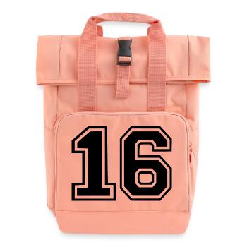 16 - Rolltop Rucksack mit zwei Griffen - Chintzrosa - Vorne