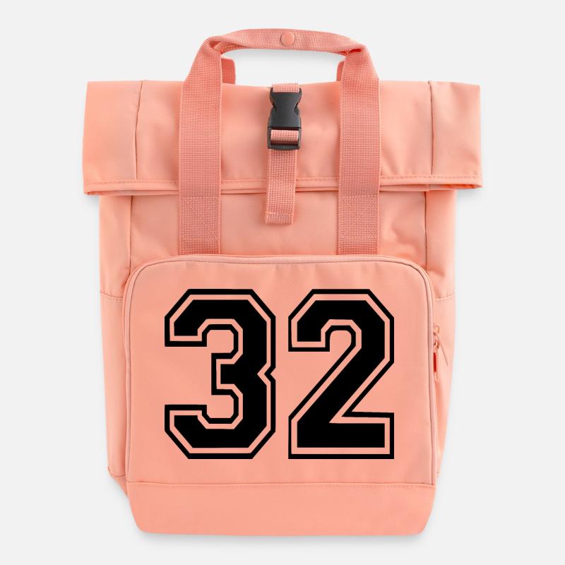 32 - Roll Top Backpack with Two Handles - chintz rose