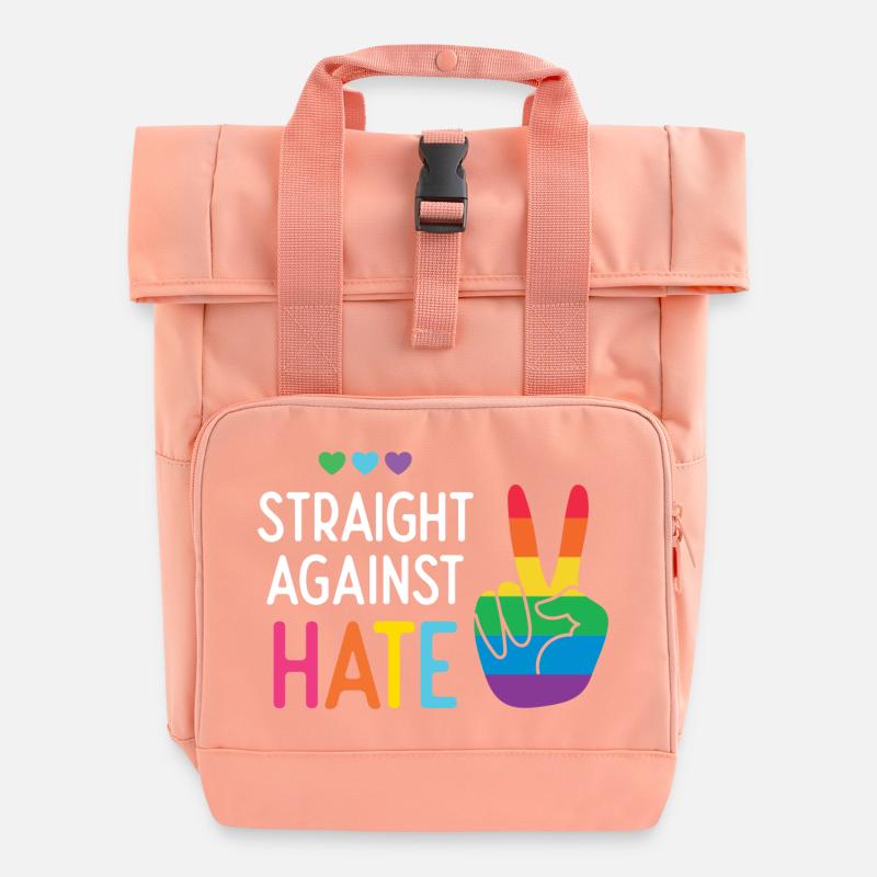 LGBT Pride Month - Direkt gegen Hass - Rolltop Rucksack mit zwei Griffen - Chintzrosa