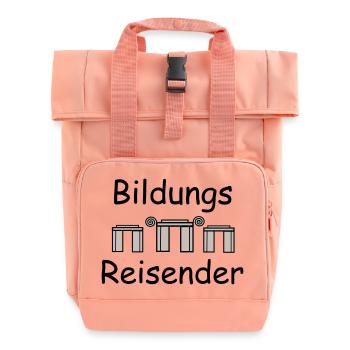 Educational traveller - Roll Top Backpack with Two Handles - chintz rose - Front
