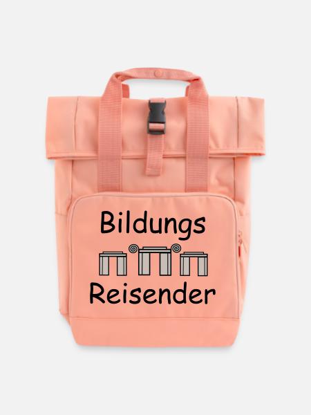 Educational traveller - Roll Top Backpack with Two Handles - chintz rose