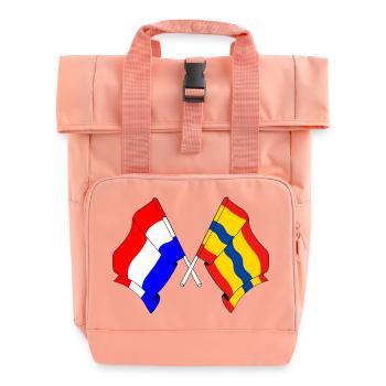 Drapeau des Pays-Bas, Overijssel croisé - Sac à dos Roll Top à deux anses - rose liberty - Devant