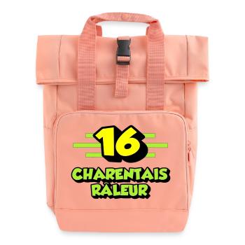 Complaining Charentais - Roll Top Backpack with Two Handles - chintz rose - Front