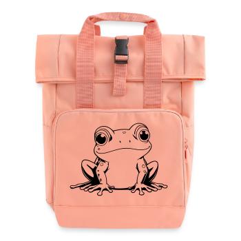 Contours de grenouille - Sac à dos Roll Top à deux anses - rose liberty - Devant