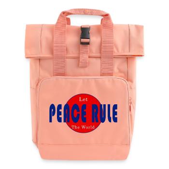 Que la paix règne sur le monde - Sac à dos Roll Top à deux anses - rose liberty - Devant