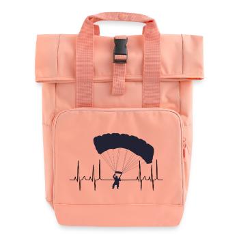 Fallschirmspringen Gleitschirm kardiogramm - Rolltop Rucksack mit zwei Griffen - Chintzrosa - Vorne