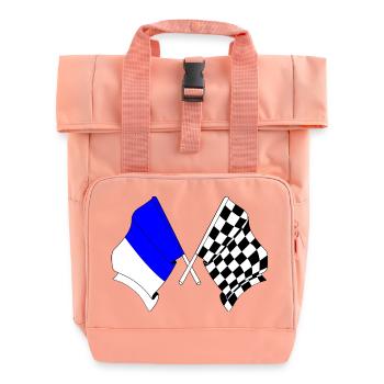 Spa Racing Flags - Roll Top Backpack with Two Handles - chintz rose - Front