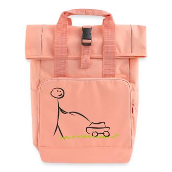 rasenmaeher lawn mower mowing machine3 - Roll Top Backpack with Two Handles - chintz rose - Front