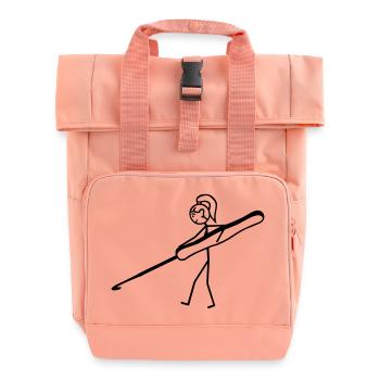 Häkeln - Rolltop Rucksack mit zwei Griffen - Chintzrosa - Vorne