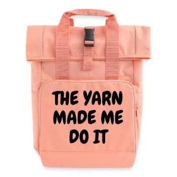 Knitting - Knit - Knitter - Stricken - Tricot - Roll Top Backpack with Two Handles - chintz rose - Front