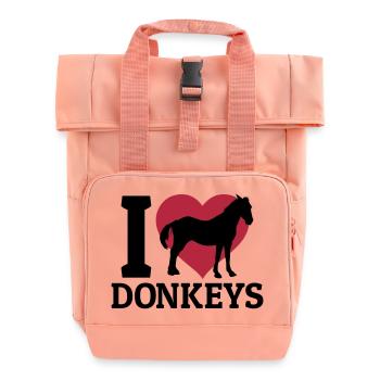 I love donkeys - Sac à dos Roll Top à deux anses - rose liberty - Devant